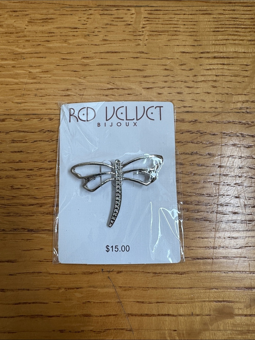 Red Velvet Bijoux Silver Dragonfly Brooch